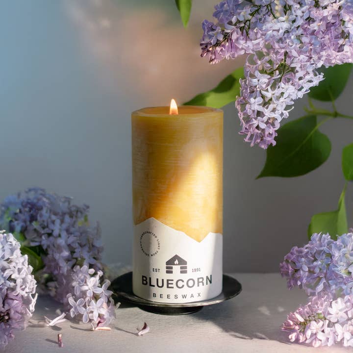 8" X-Large Beeswax Pillar Candle