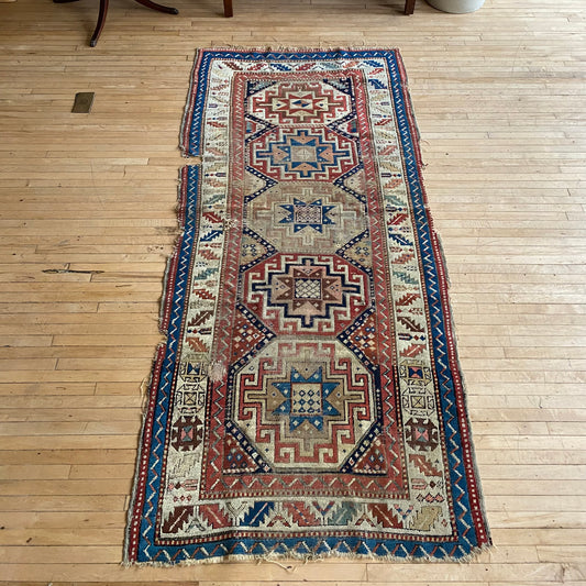 Antique Hand-knotted Rug (3’3” x 6’11”)