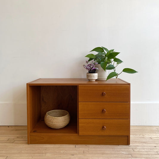 Petite Vintage Danish Teak Cabinet / Media Stand