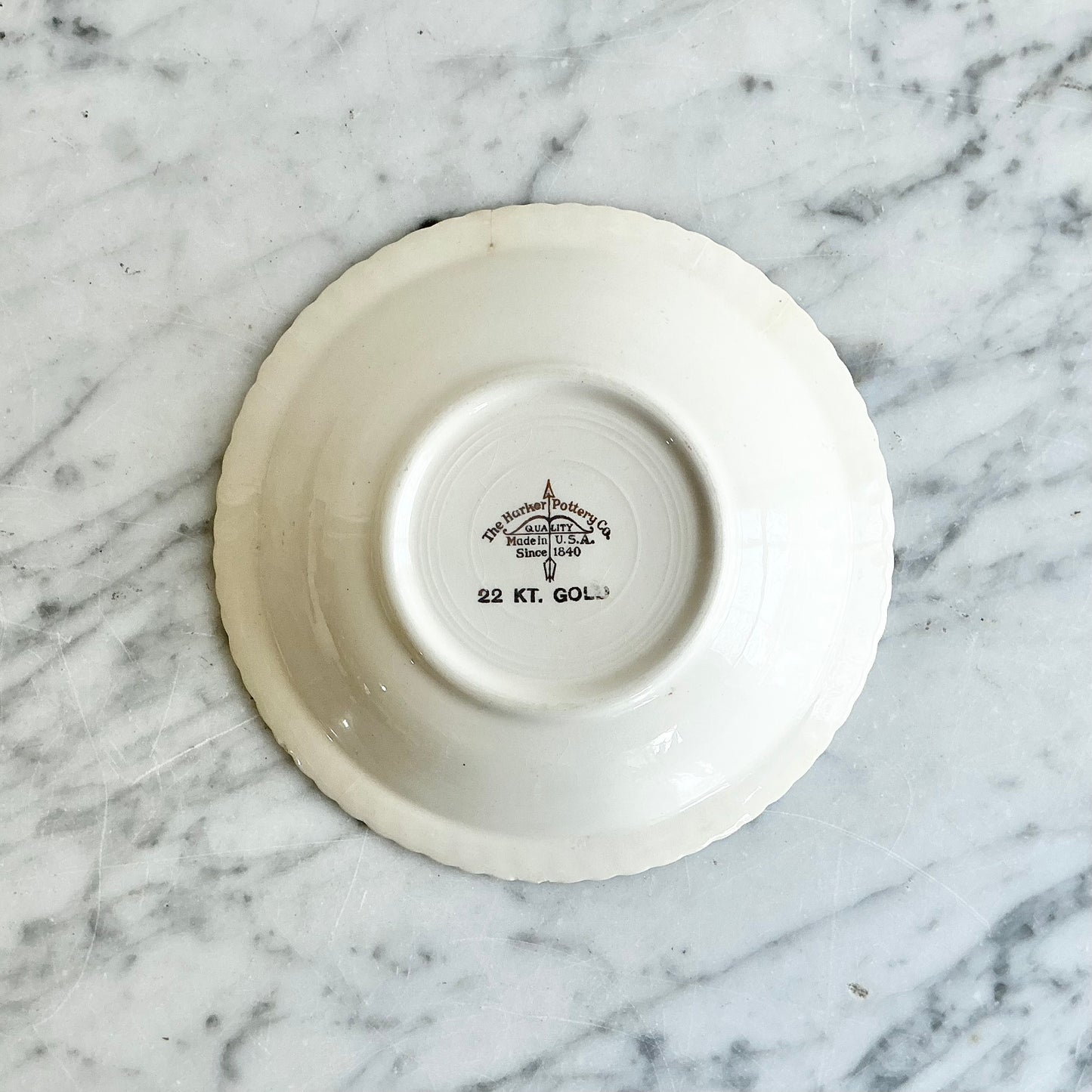 Vintage “Wild Rose” Bowl by Harker Pottery Company