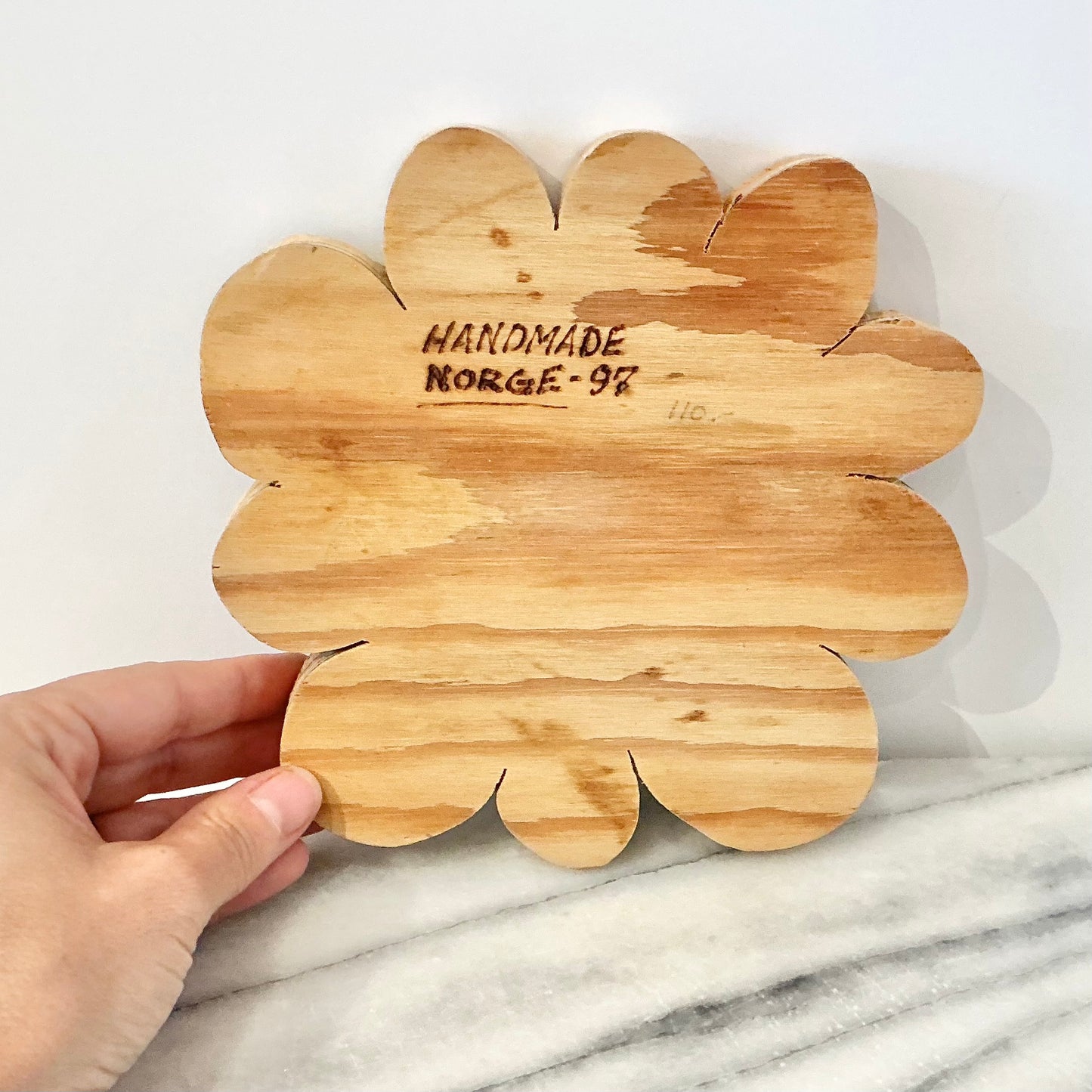 Vintage Handmade Wooden Trivet