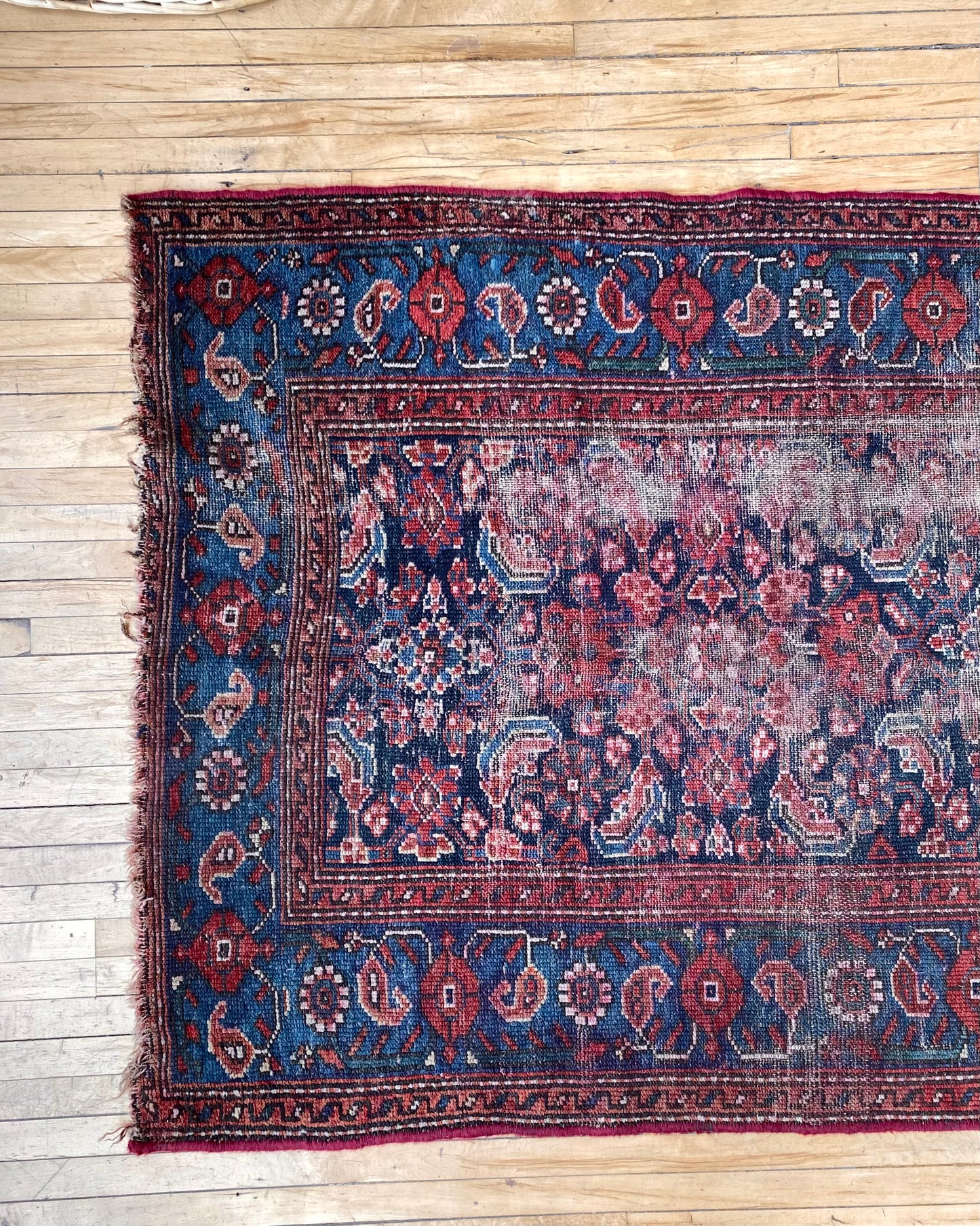 Vintage Hand-knotted Wool Rug (3’5” x 6’6”)