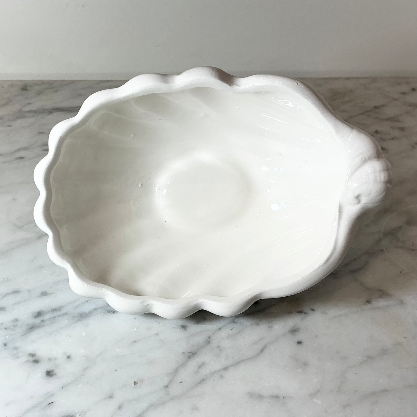 Vintage Ceramic Seashell Planter