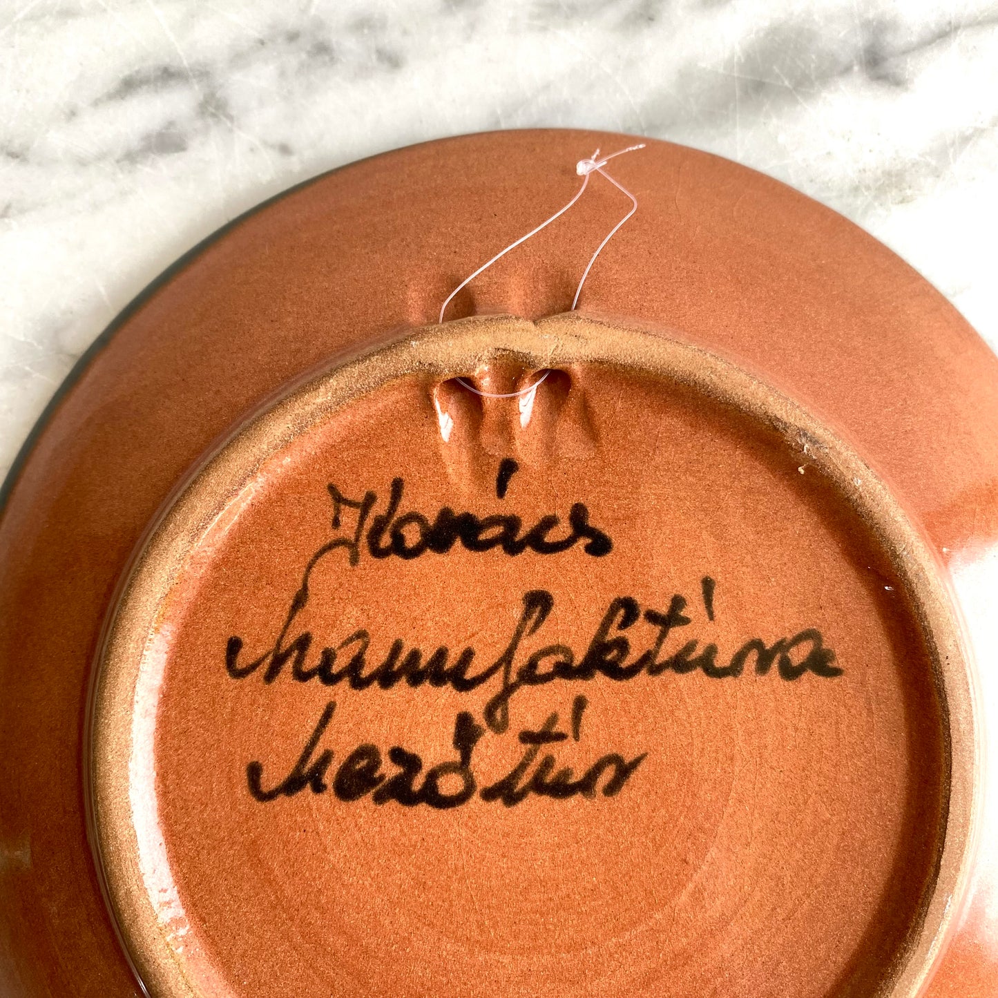 Small Vintage Hungarian Folk Art Plate, 6”