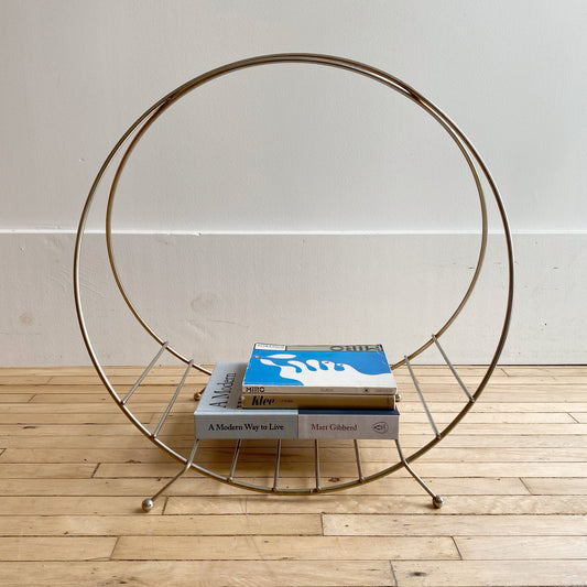 Vintage Metal "Hoop" Magazine Holder