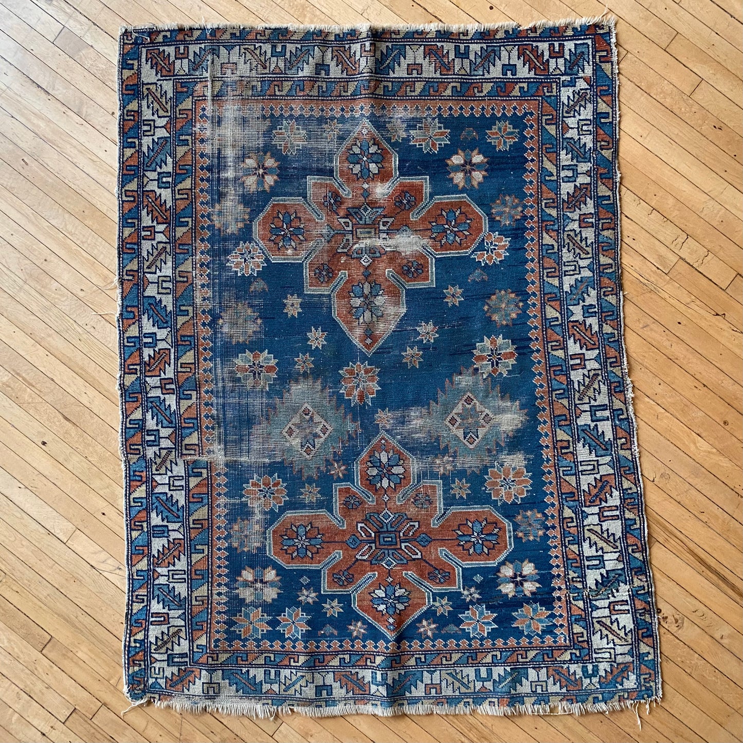 Antique Hand-knotted Rug (3’3” x 4’2”)