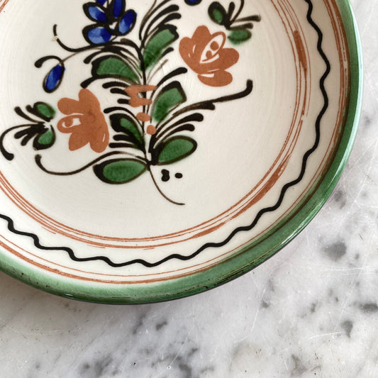 Small Vintage Hungarian Folk Art Plate, 6”