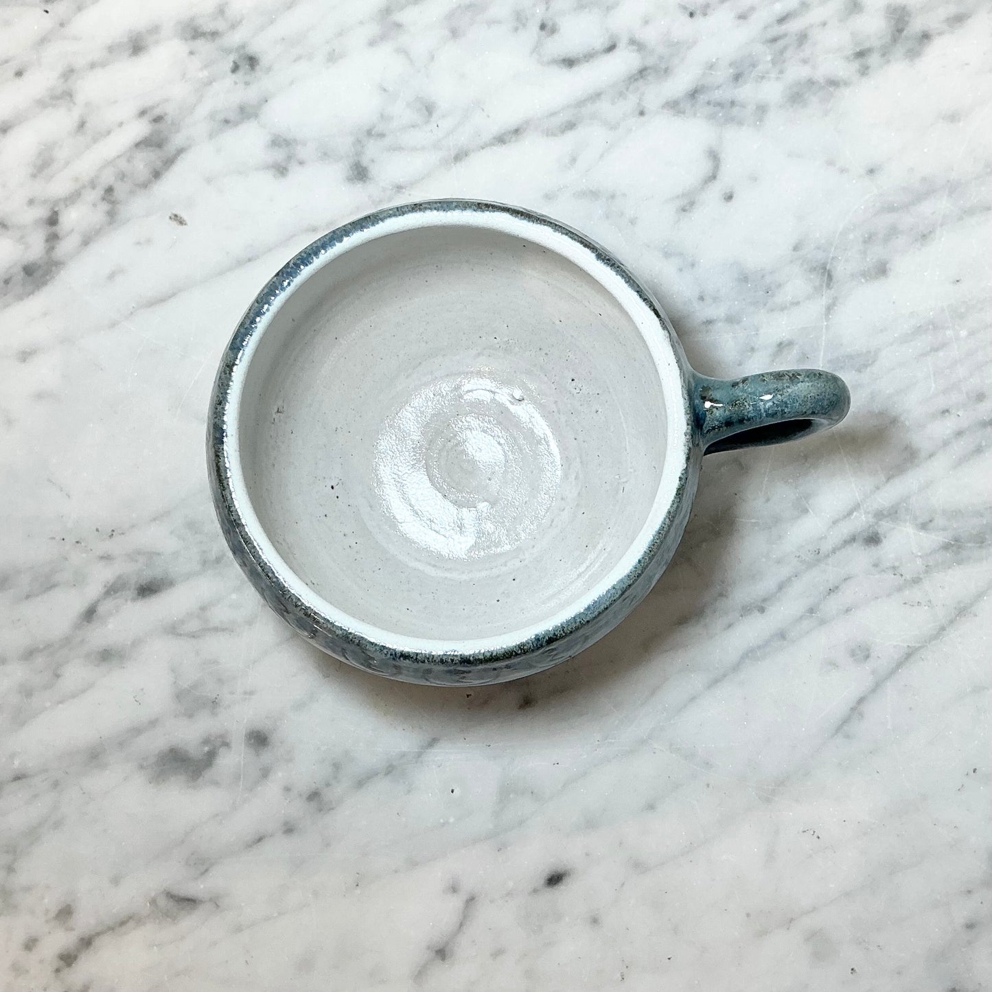 Vintage Blue Ceramic Coffee Cup