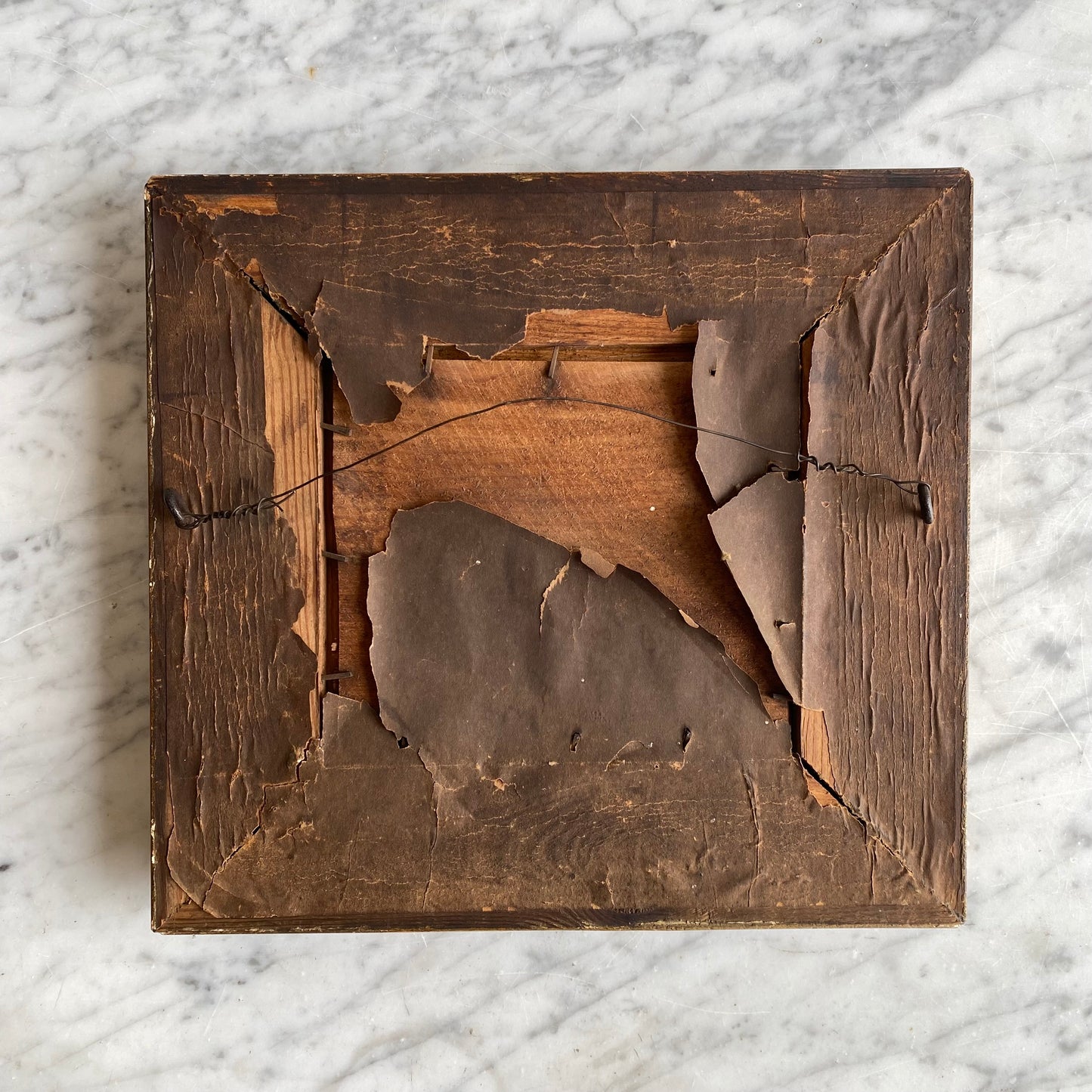 Original Antique Oil Painting, River + Bridge