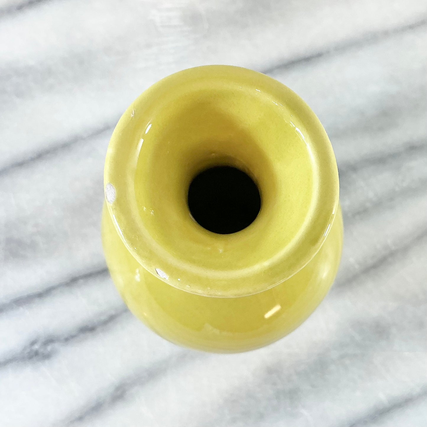 Vintage Yellow Ceramic Bud Vase