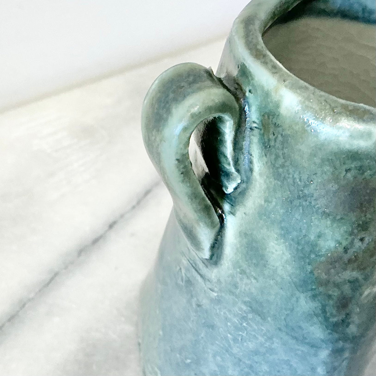 Vintage Mini Pottery Vase with Handles