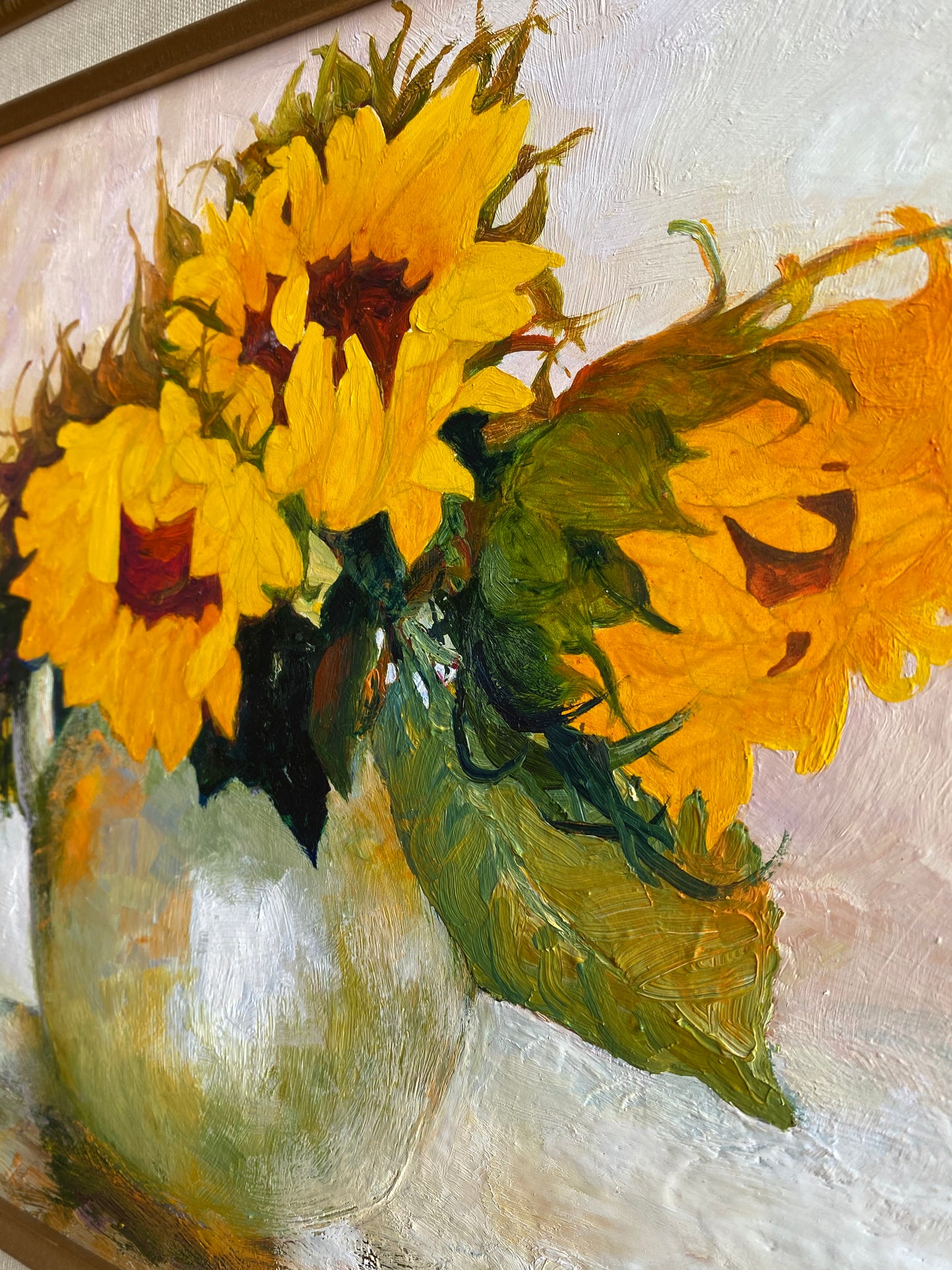 "SUNFLOWERS" Original Still Life Oil Painting