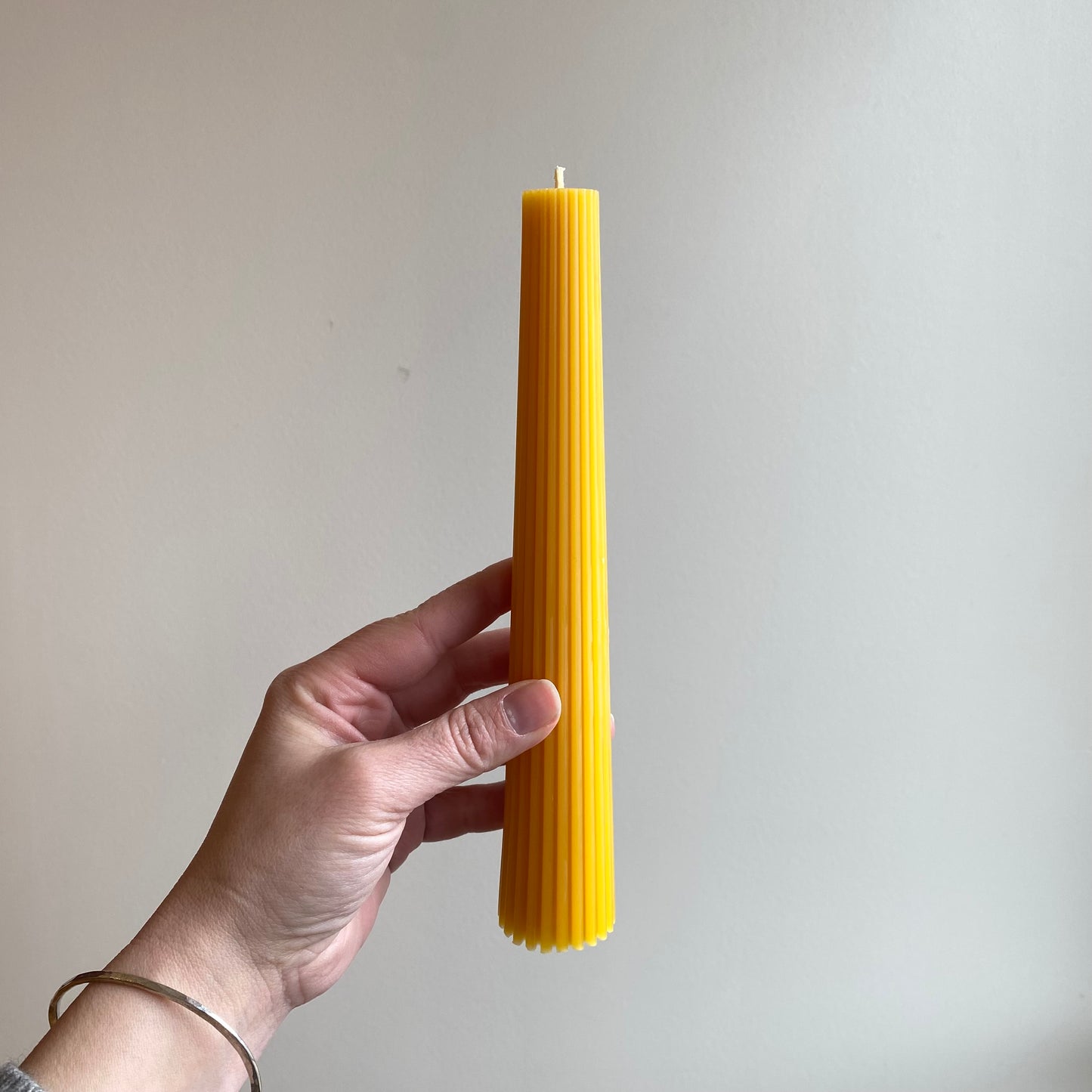 Fluted Beeswax Taper