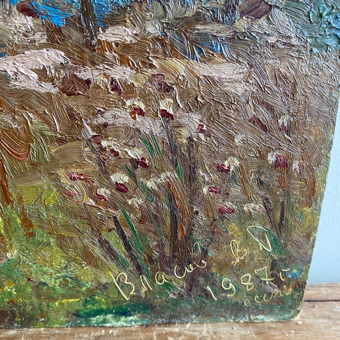 Vintage Original Landscape Painting (13.25 x 19.25)