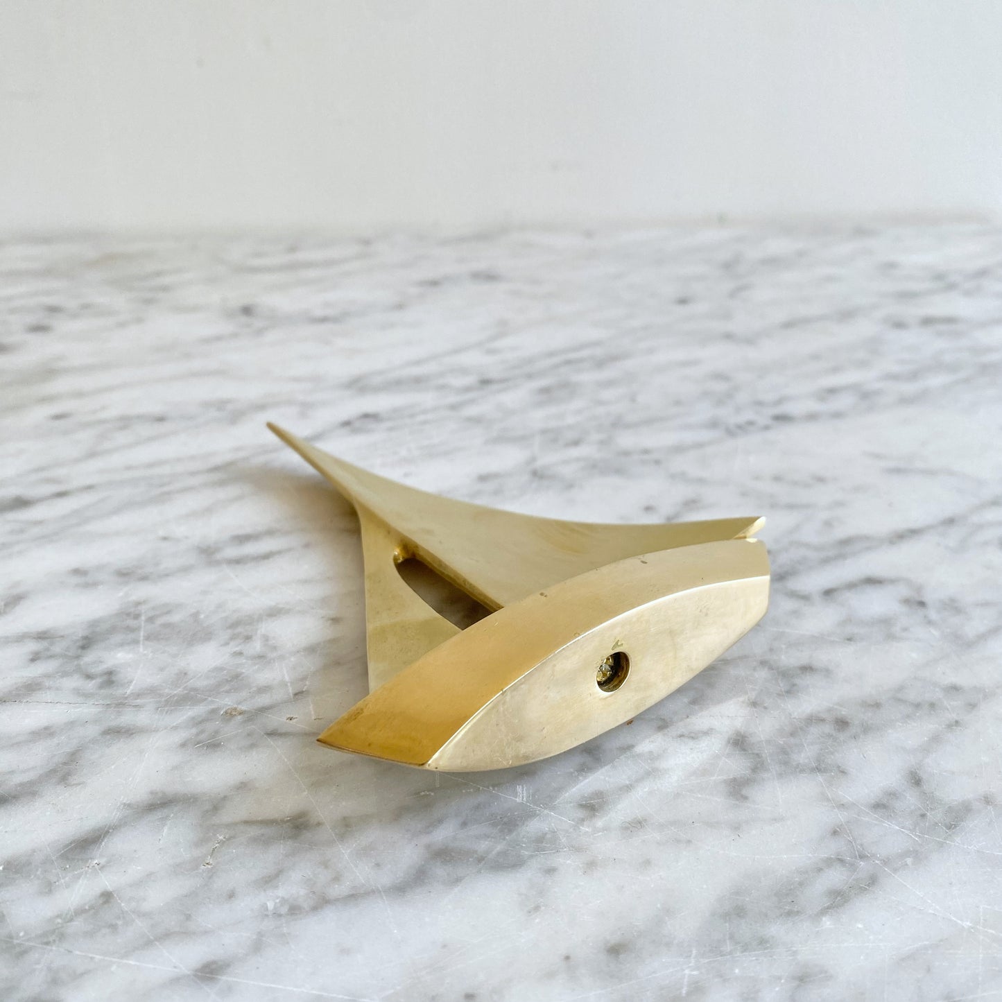 Small Vintage Brass Sailboat, 5.25” (NAUTICAL COLLECTION)