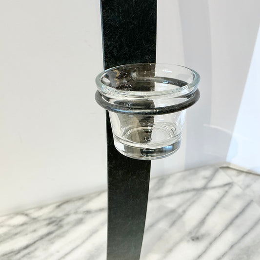 Found Black Metal Candle Sconce