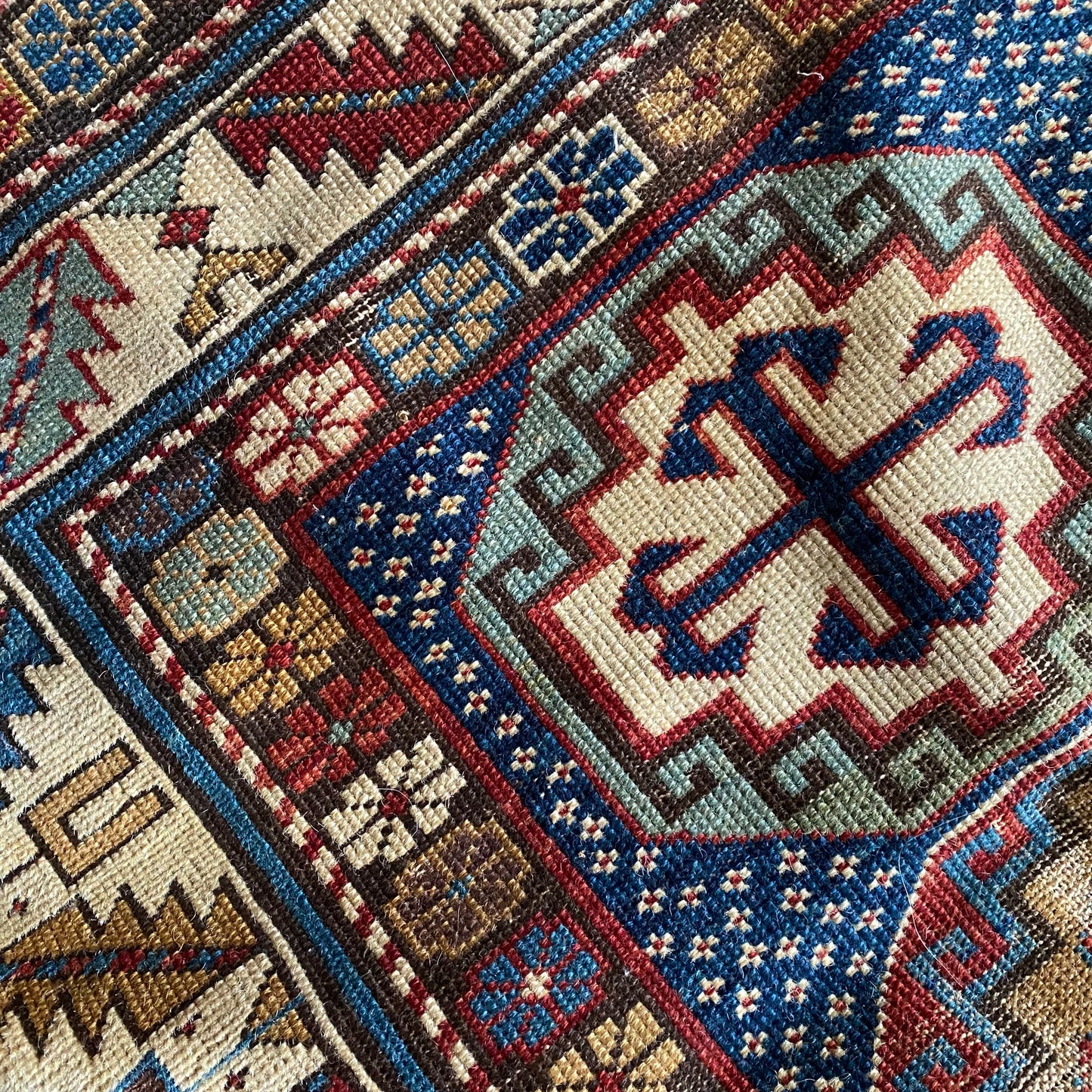 Antique Hand-knotted Russian Shirvan Rug (3'5" x 6'9")