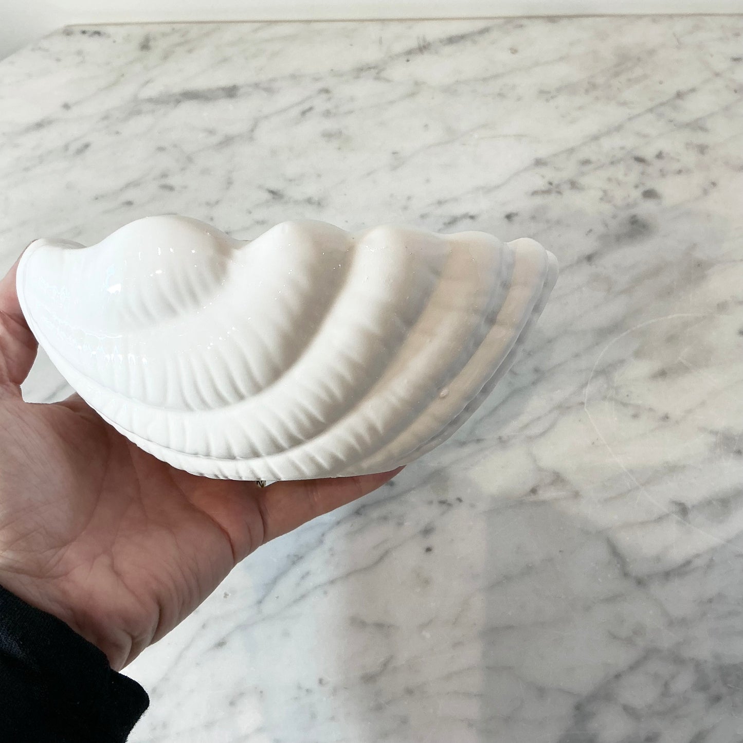 Vintage Ceramic Seashell Planter