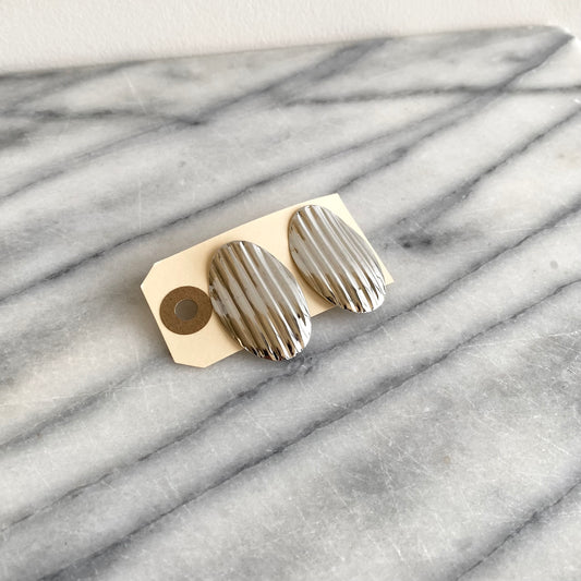 Vintage Silver “Ripple” Earrings