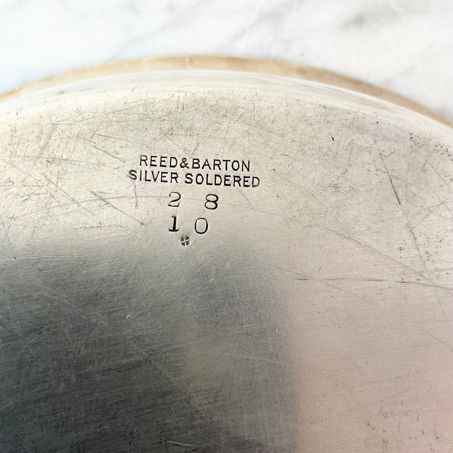 Vintage Silver Plated Bowl with Rim, 10"