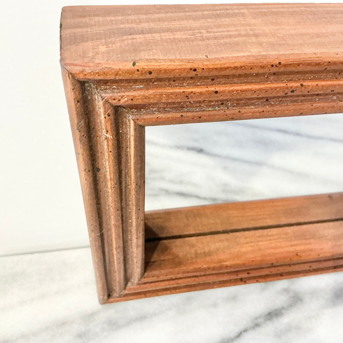 Small Vintage Wood Framed Mirror