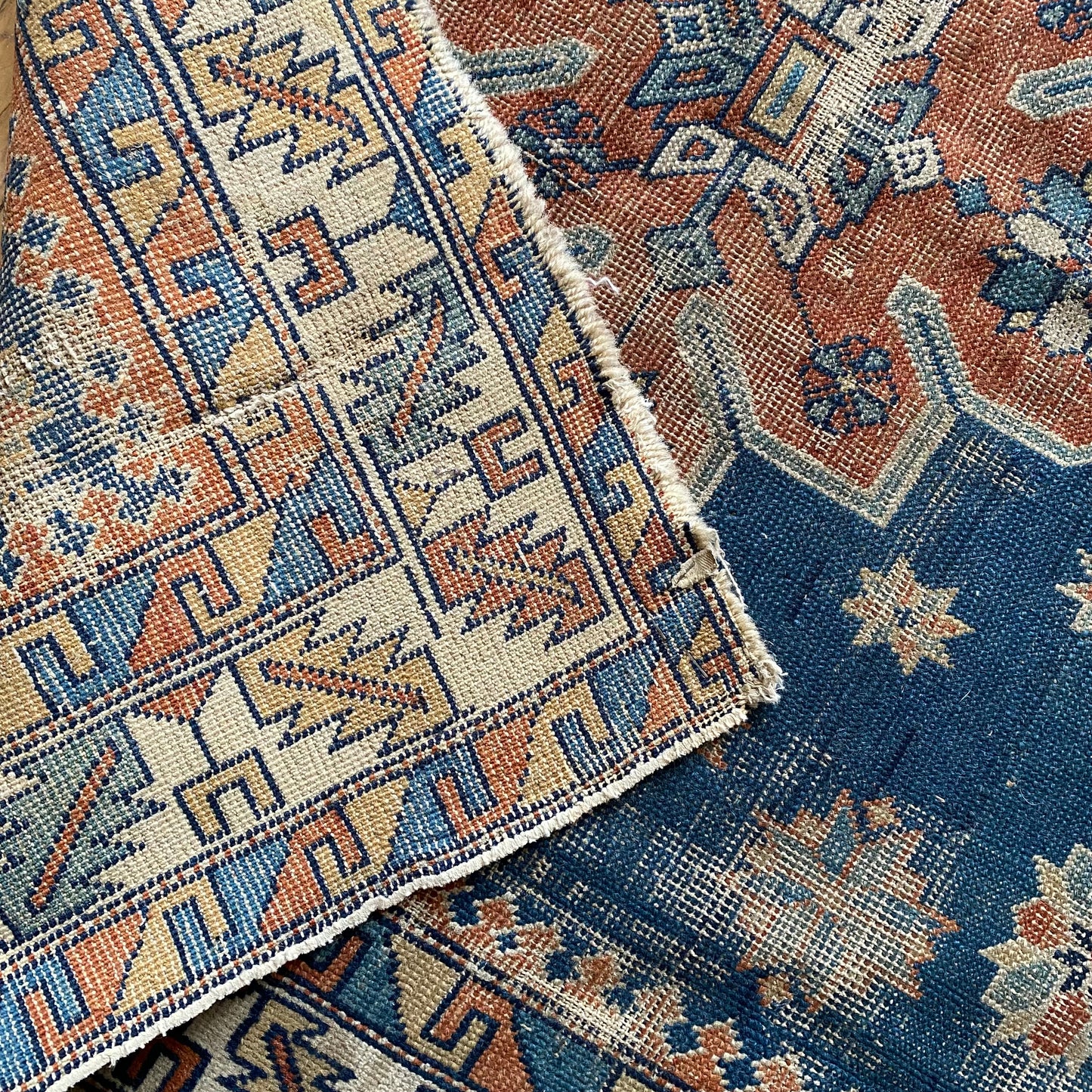 Antique Hand-knotted Rug (3’3” x 4’2”)