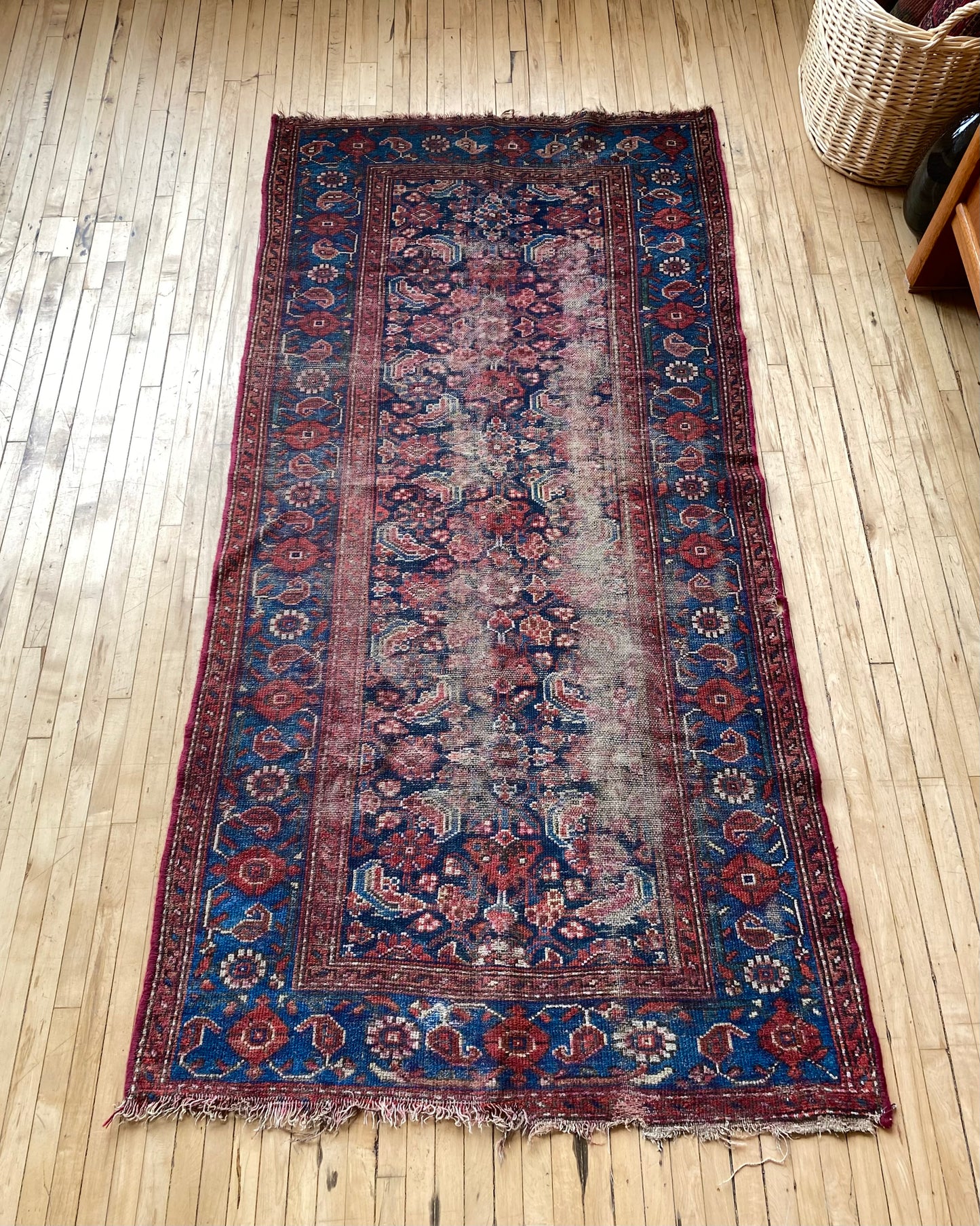 Vintage Hand-knotted Wool Rug (3’5” x 6’6”)