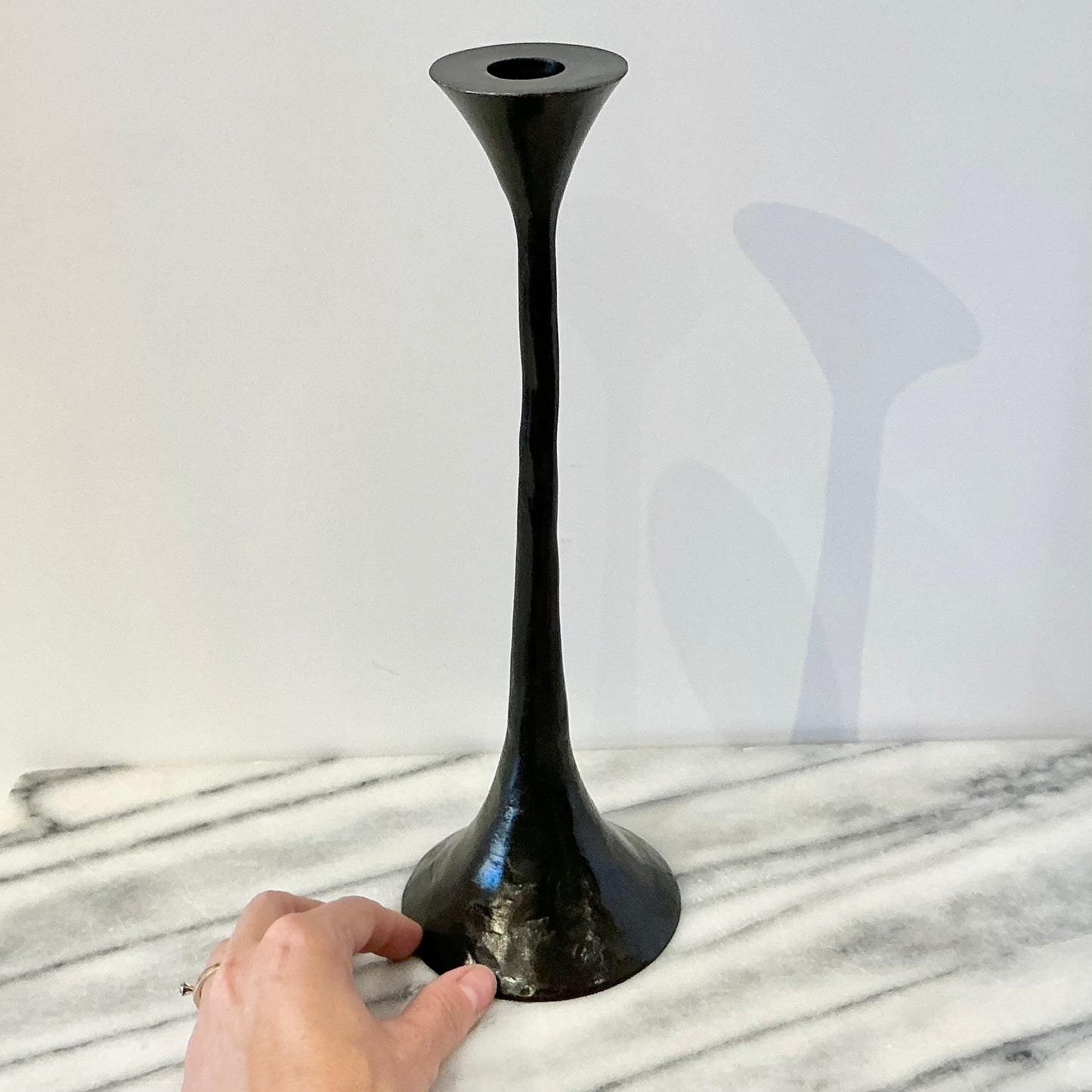 Vintage Sculptural Iron Candle Holder