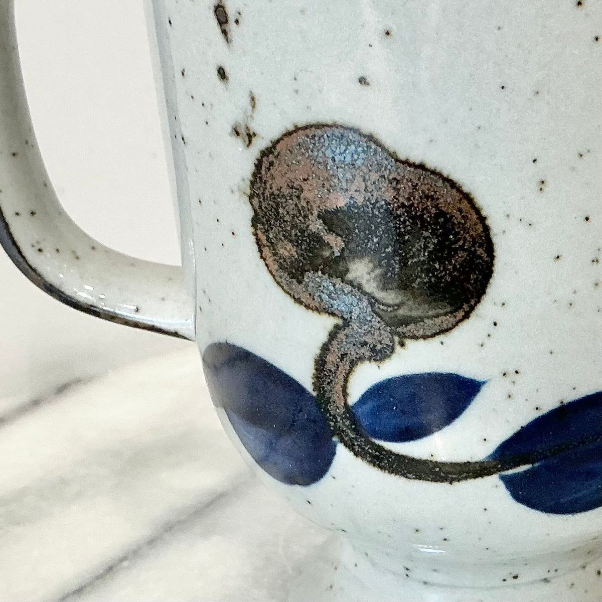 Vintage Footed Ceramic Mug