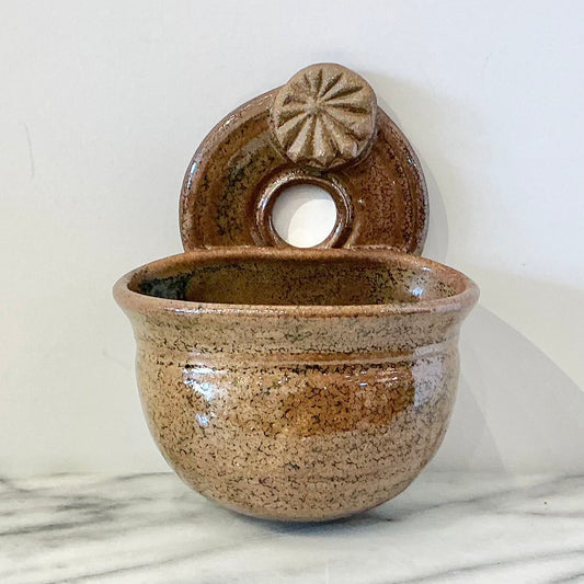 Vintage Stoneware Wall Pocket