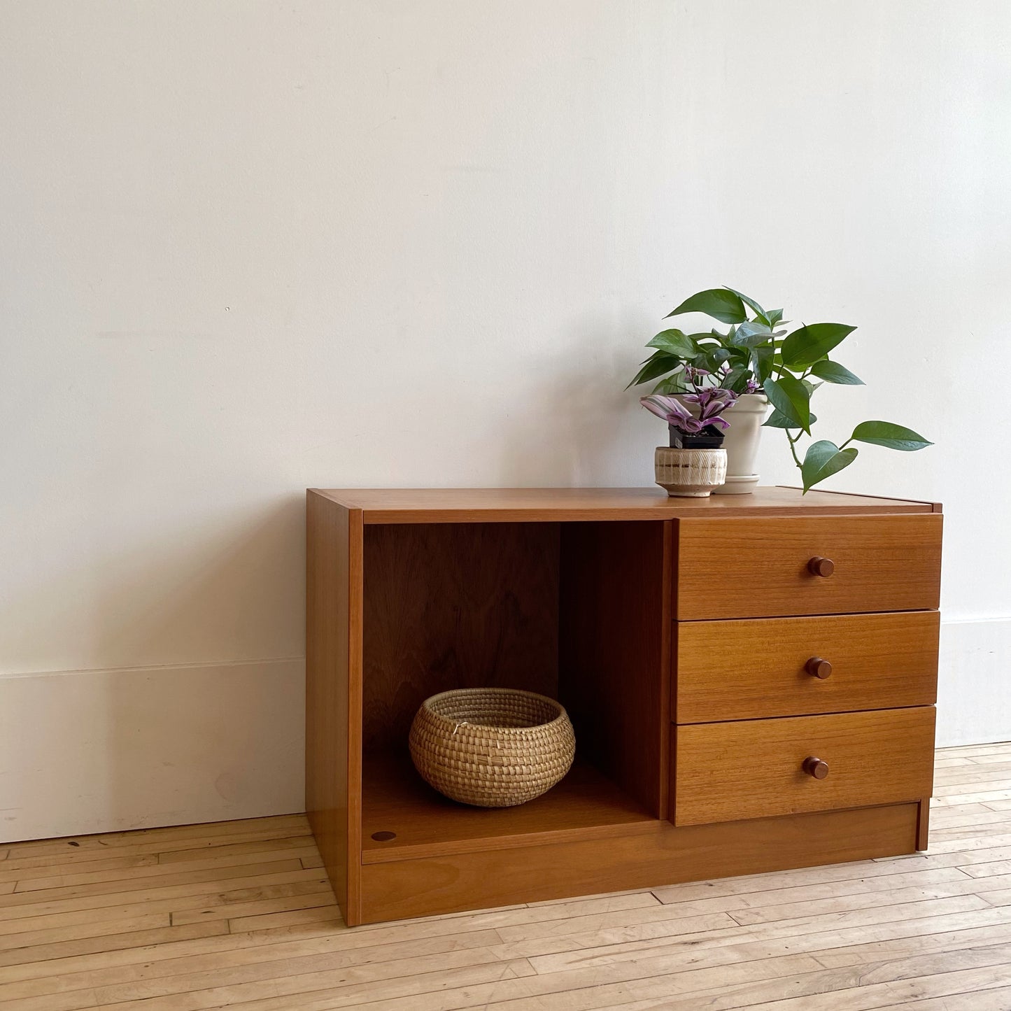 Petite Vintage Danish Teak Cabinet / Media Stand