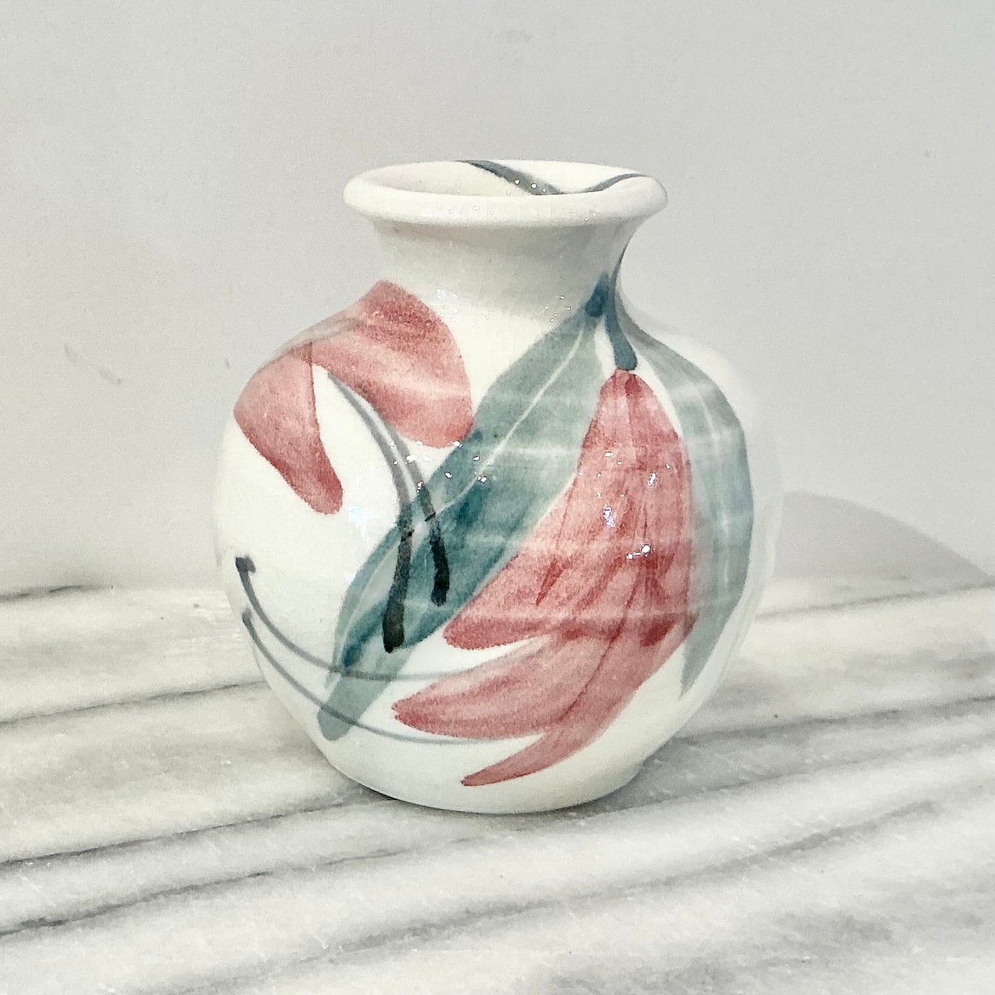 Vintage Hand Painted Ceramic Bud Vase