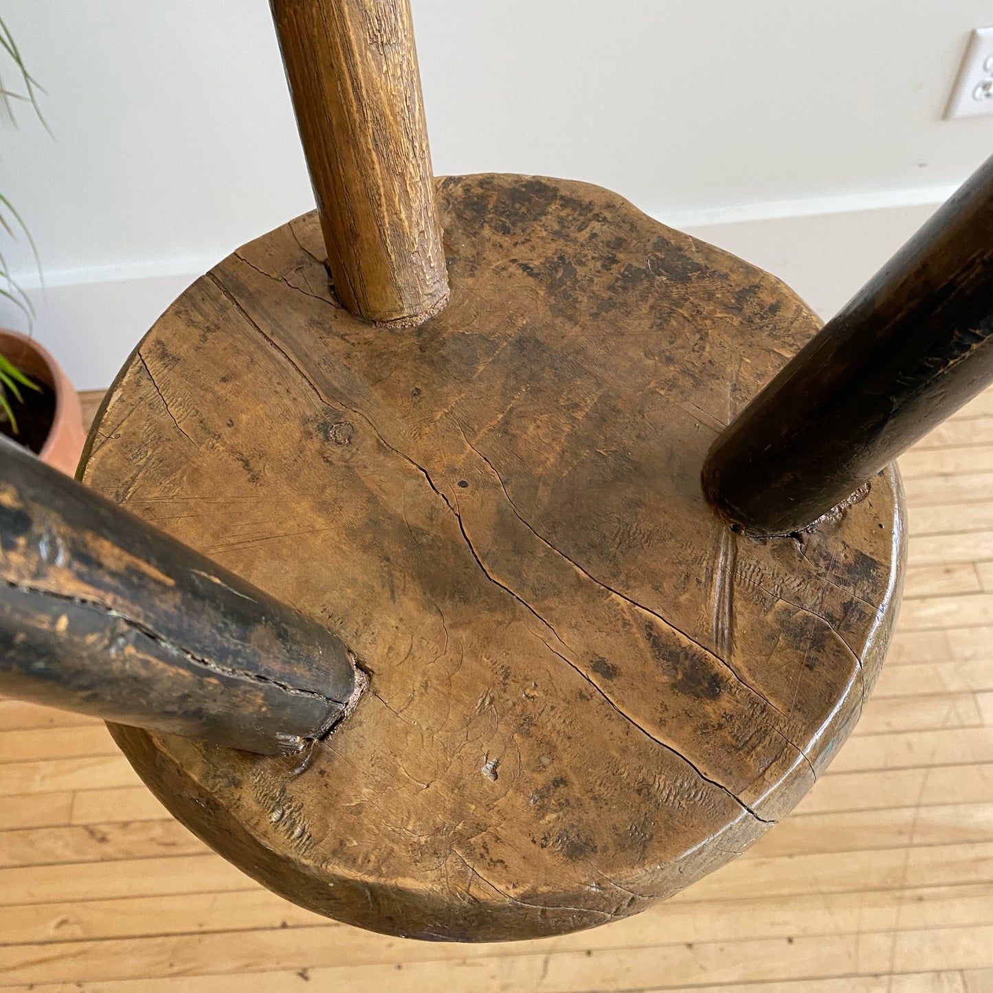 Antique 3-legged Wooden Milking Stool