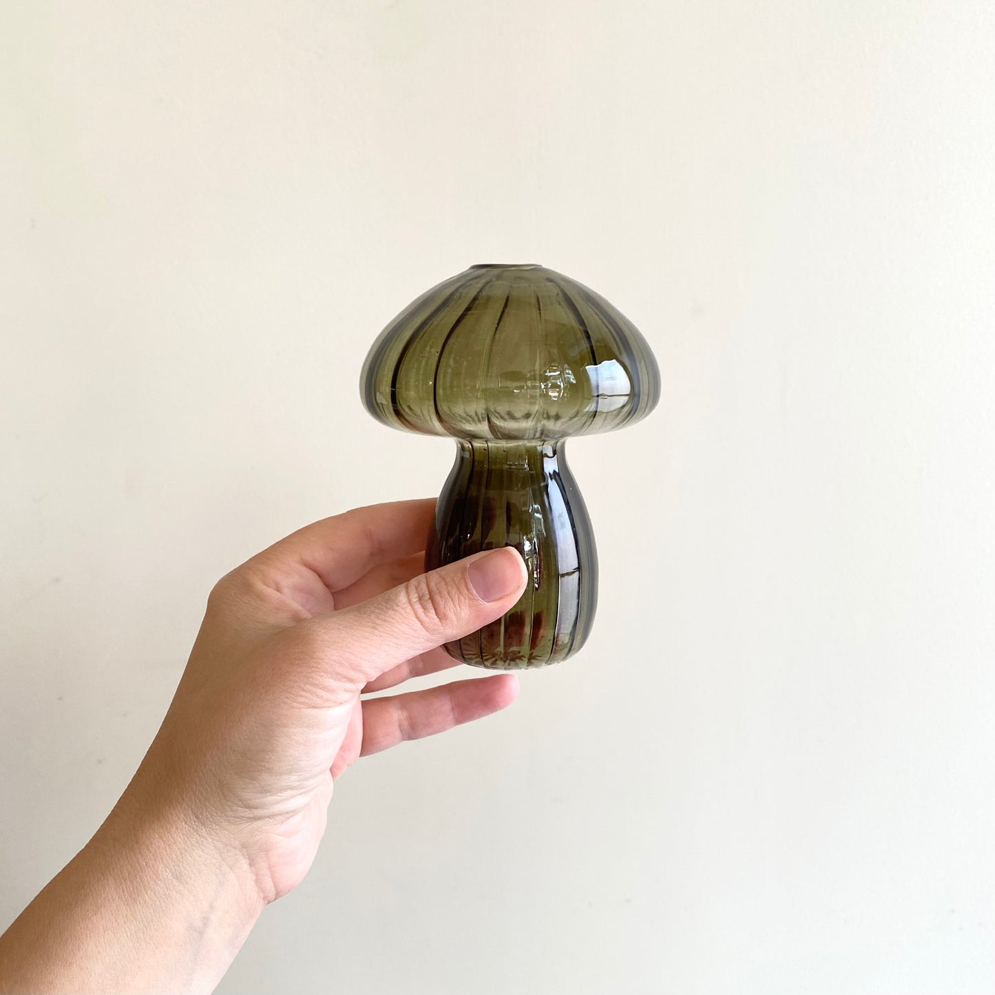 Glass Mushroom Vase, Choose Color