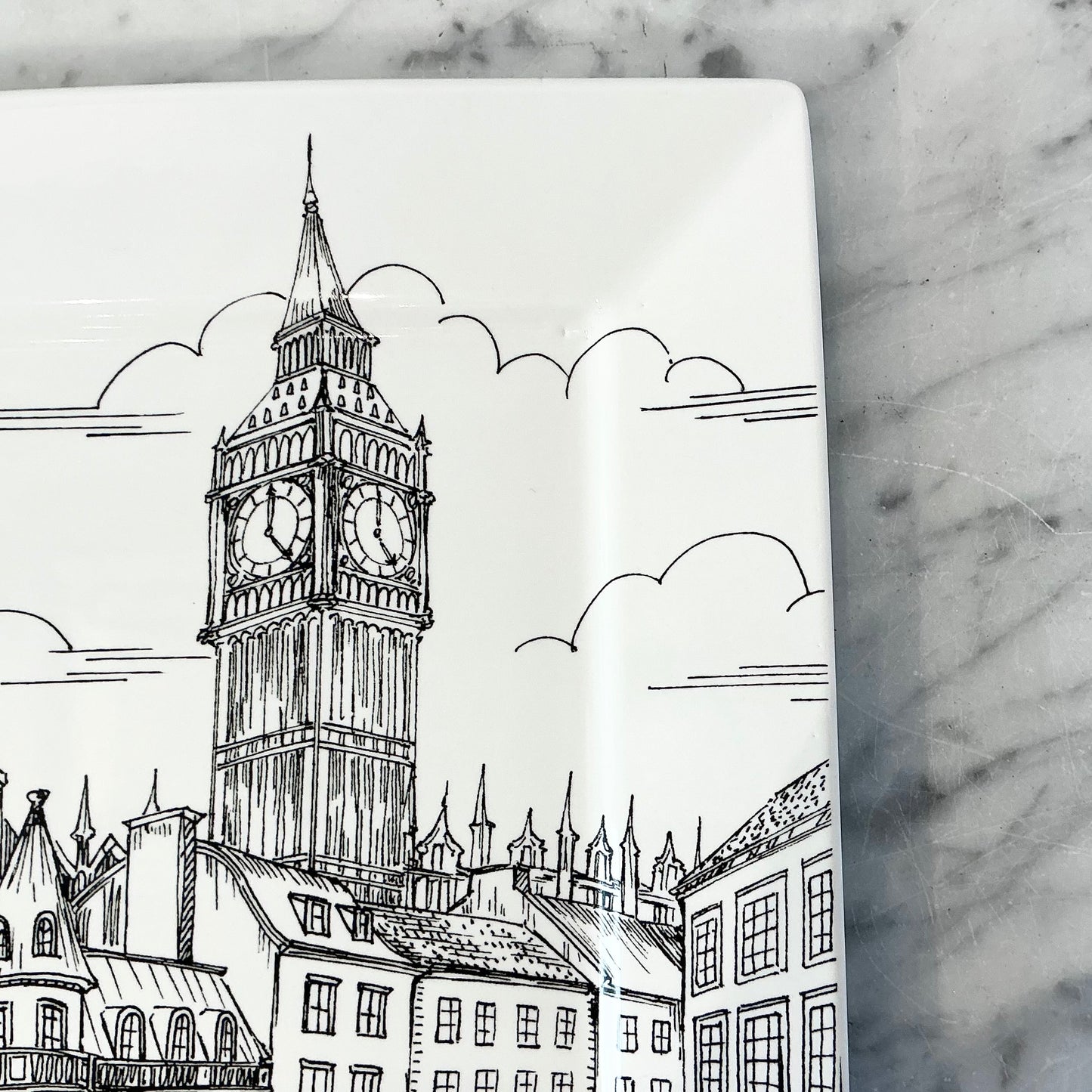 Found Graphic “Big Ben” Decorative Plate