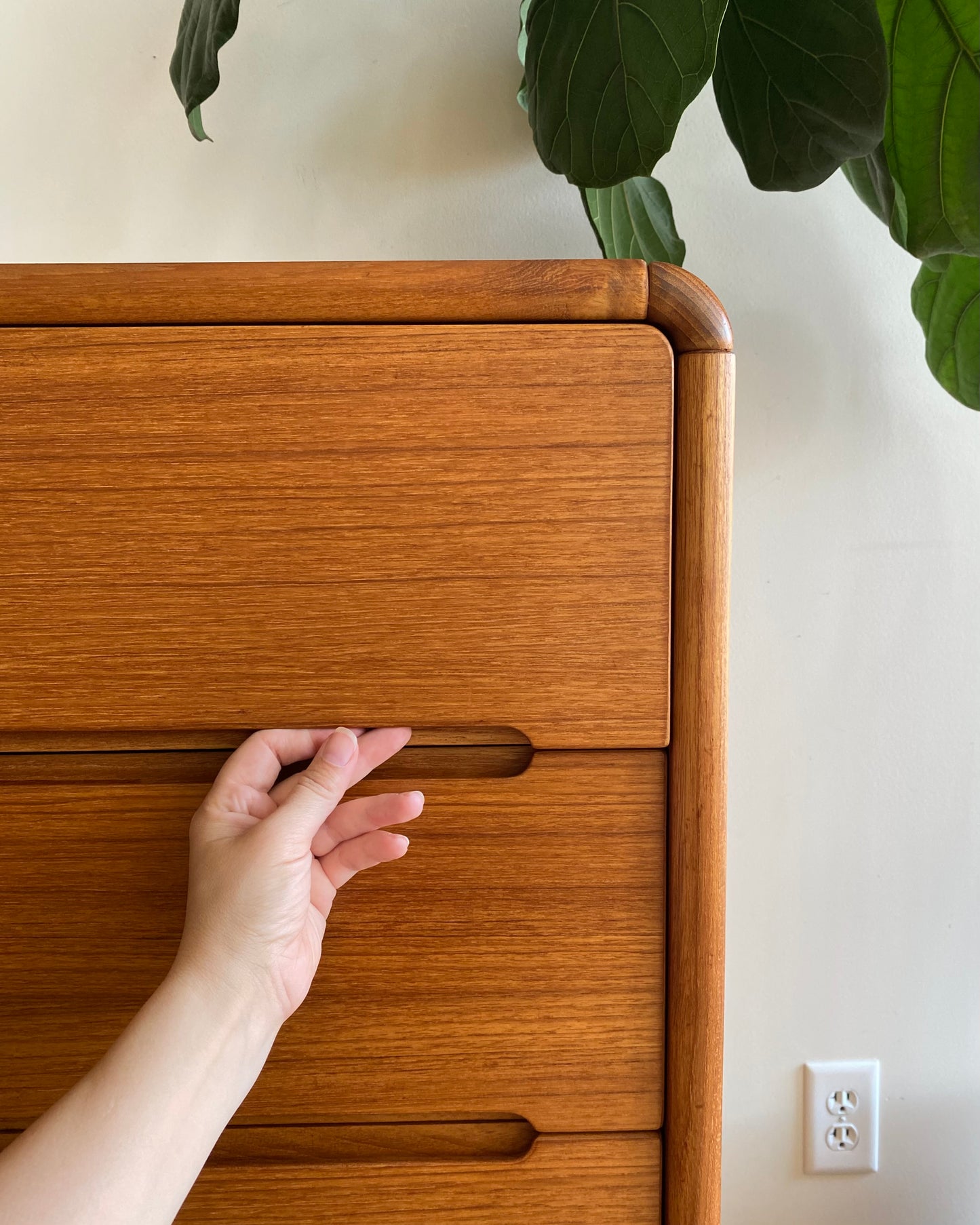 Contemporary Teak Gentleman's Chest / Dresser