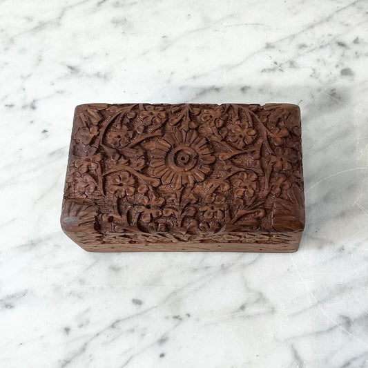 Vintage Wooden Carved Box