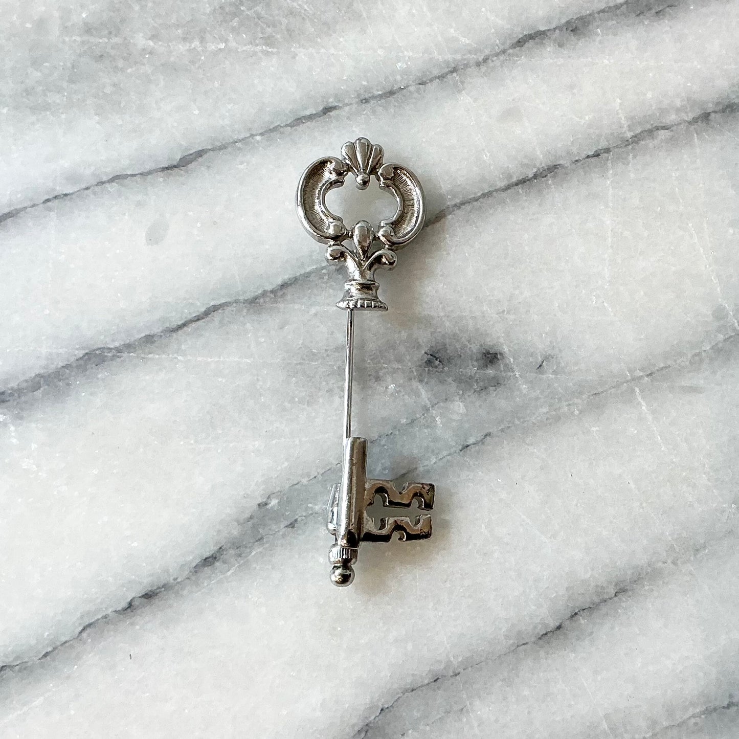 Vintage Silver Key Stickpin