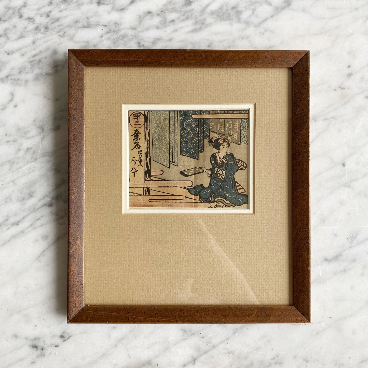 Vintage Framed Japanese Print