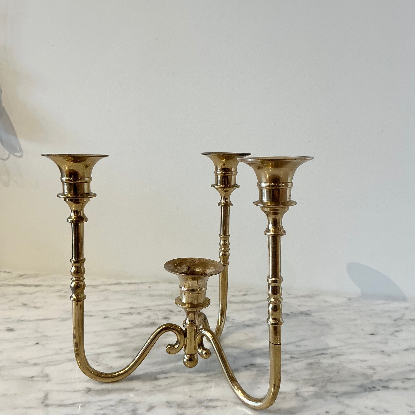 Vintage Brass 3 Armed Table Candelabra