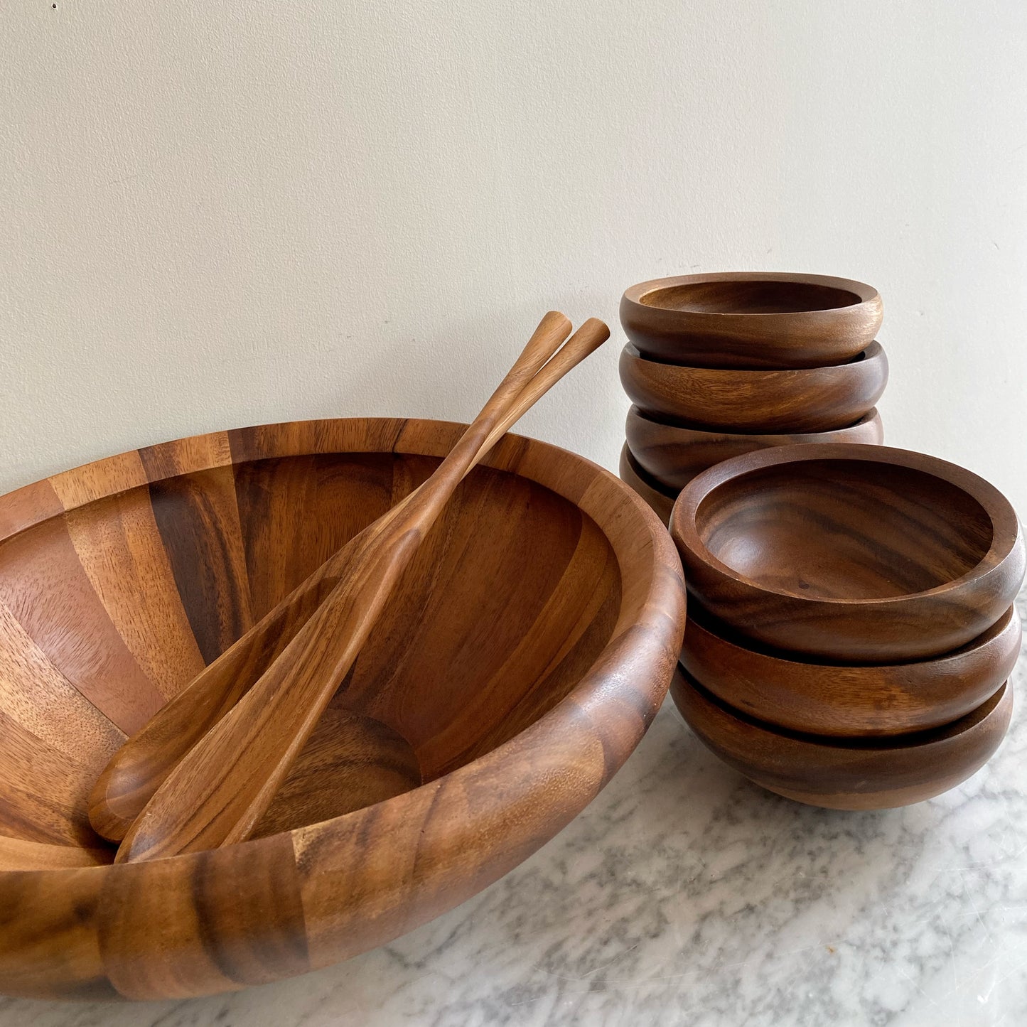 Set of Dansk Wood Serving Bowl Set (11-pc)