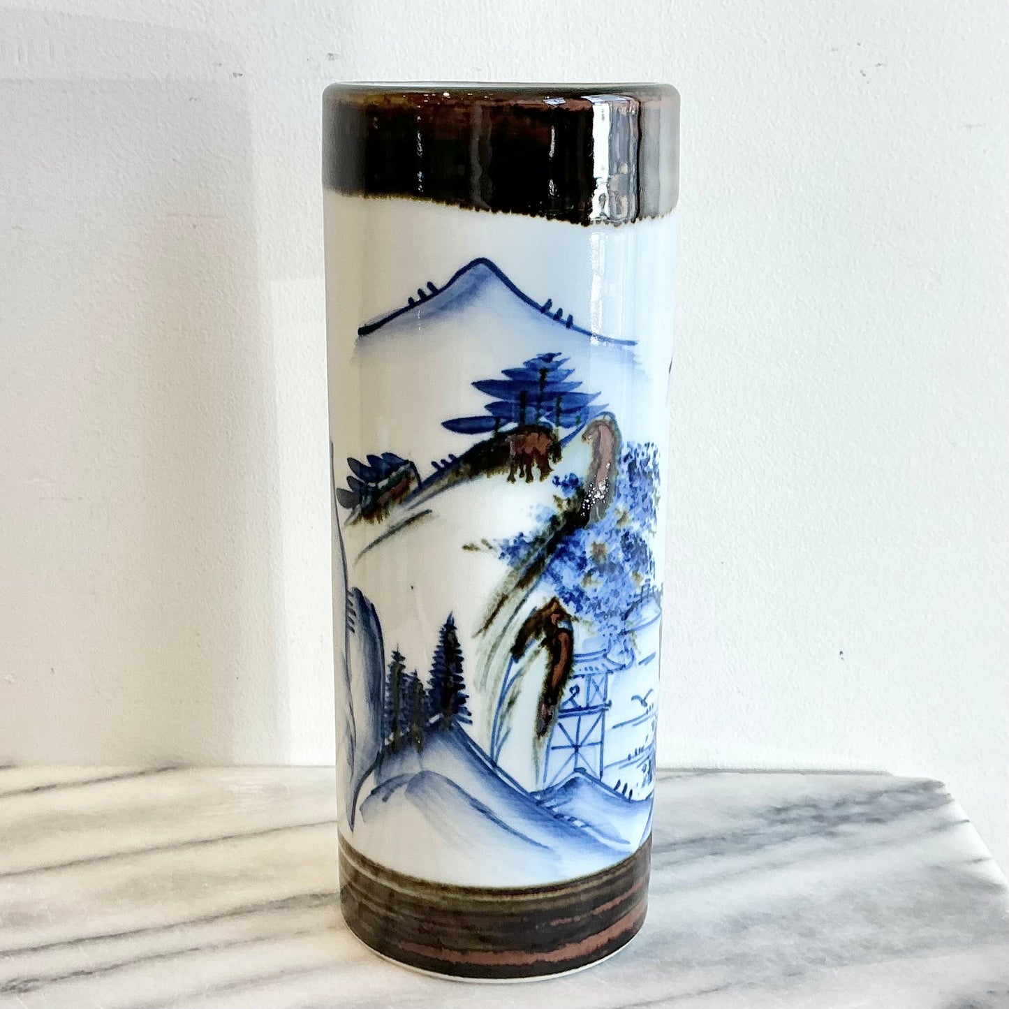 Vintage Ceramic Painted Asian Vase