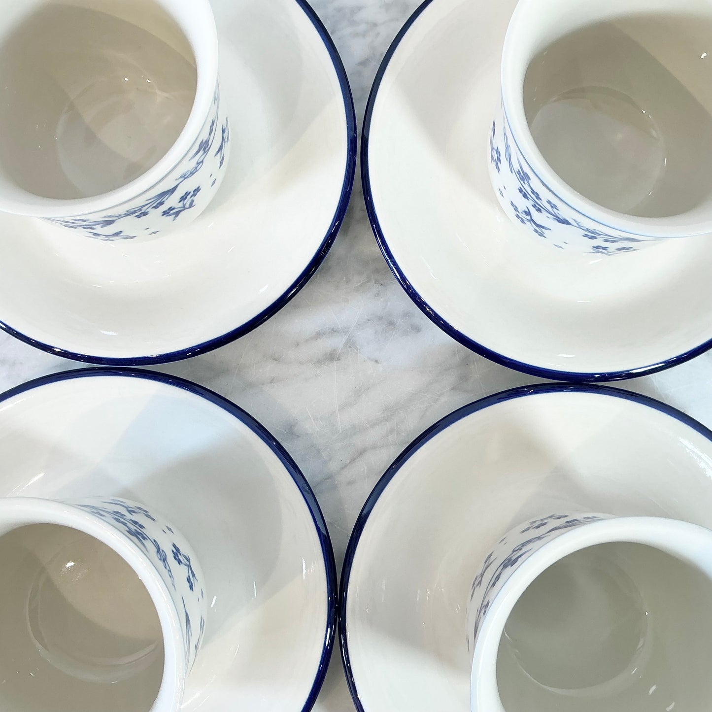 Vintage Blue Floral Cup + Saucer Set