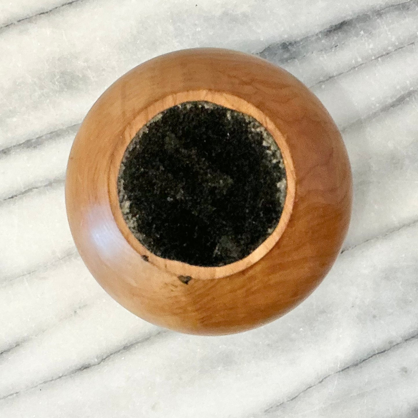 Small Vintage Turned Wood Container