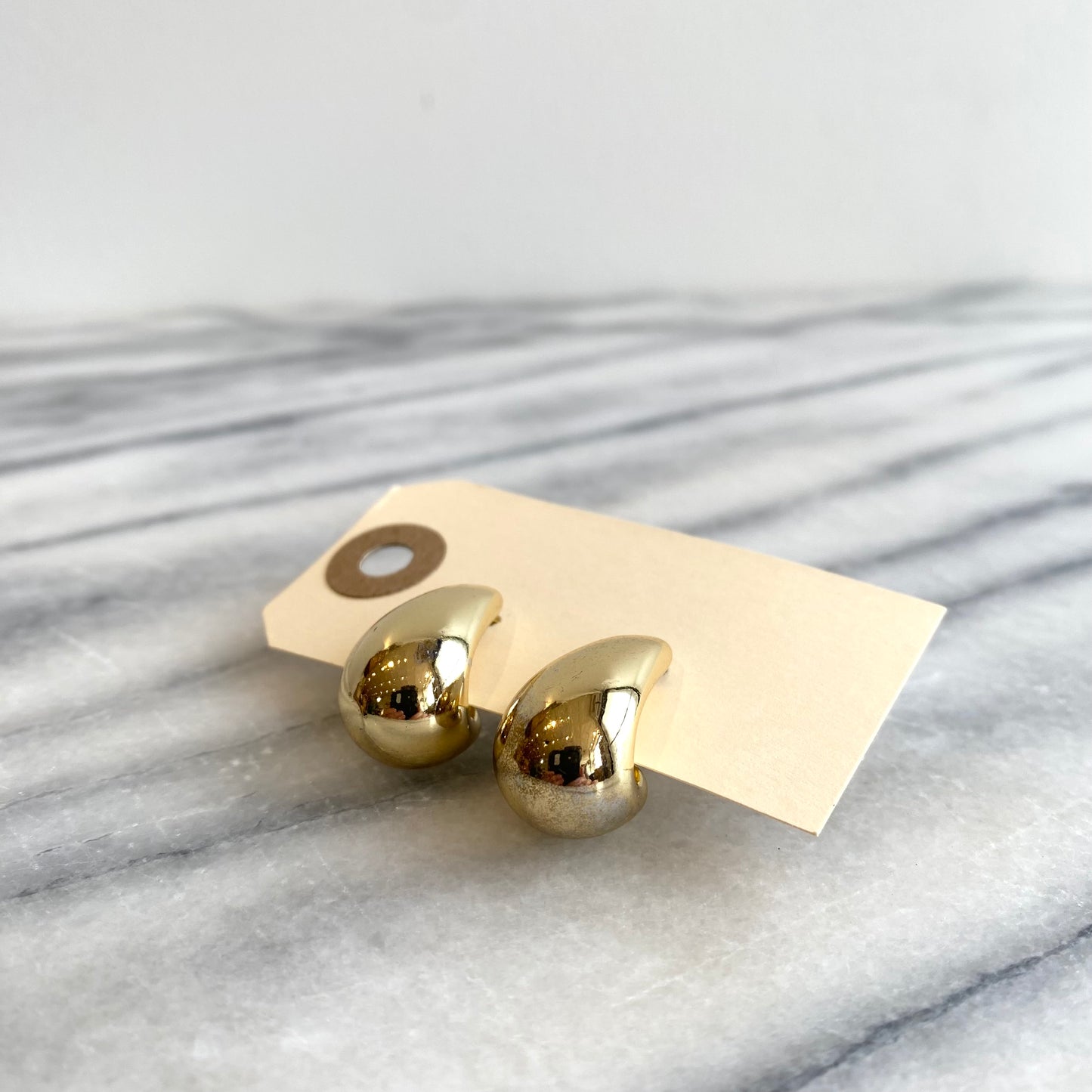 Large Vintage Golden “Drop” Earrings