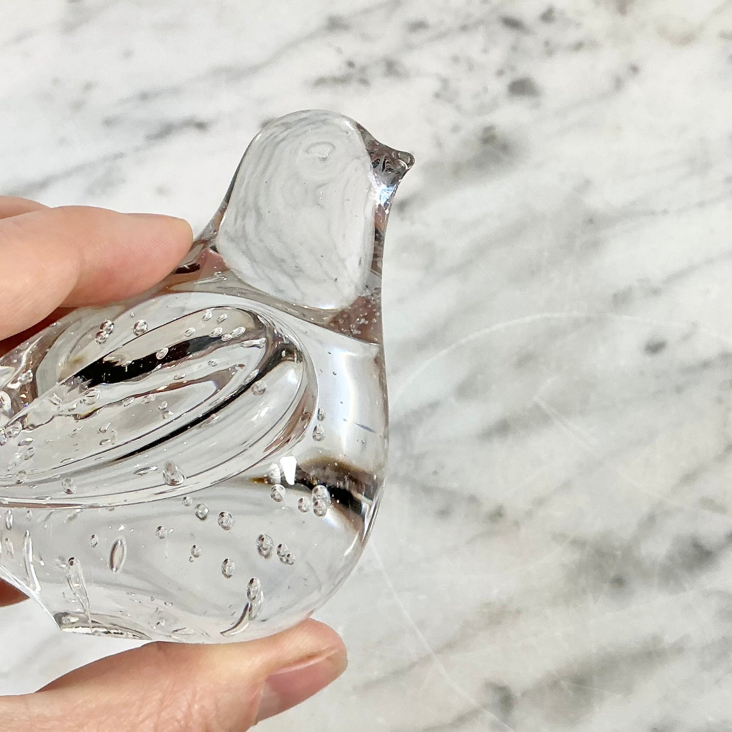 Vintage Bubble Glass Bird