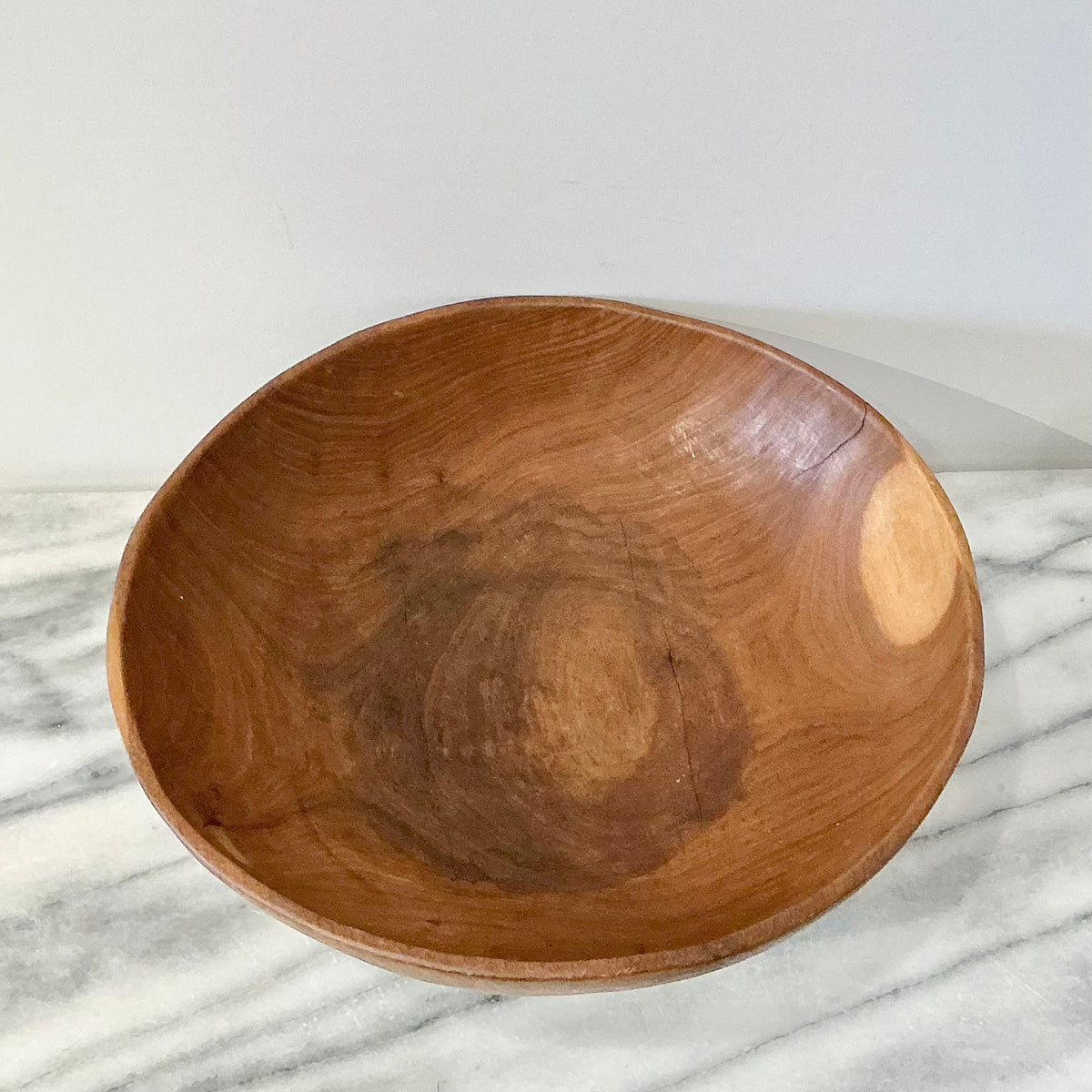 Vintage Rustic Turned Wood Bowl