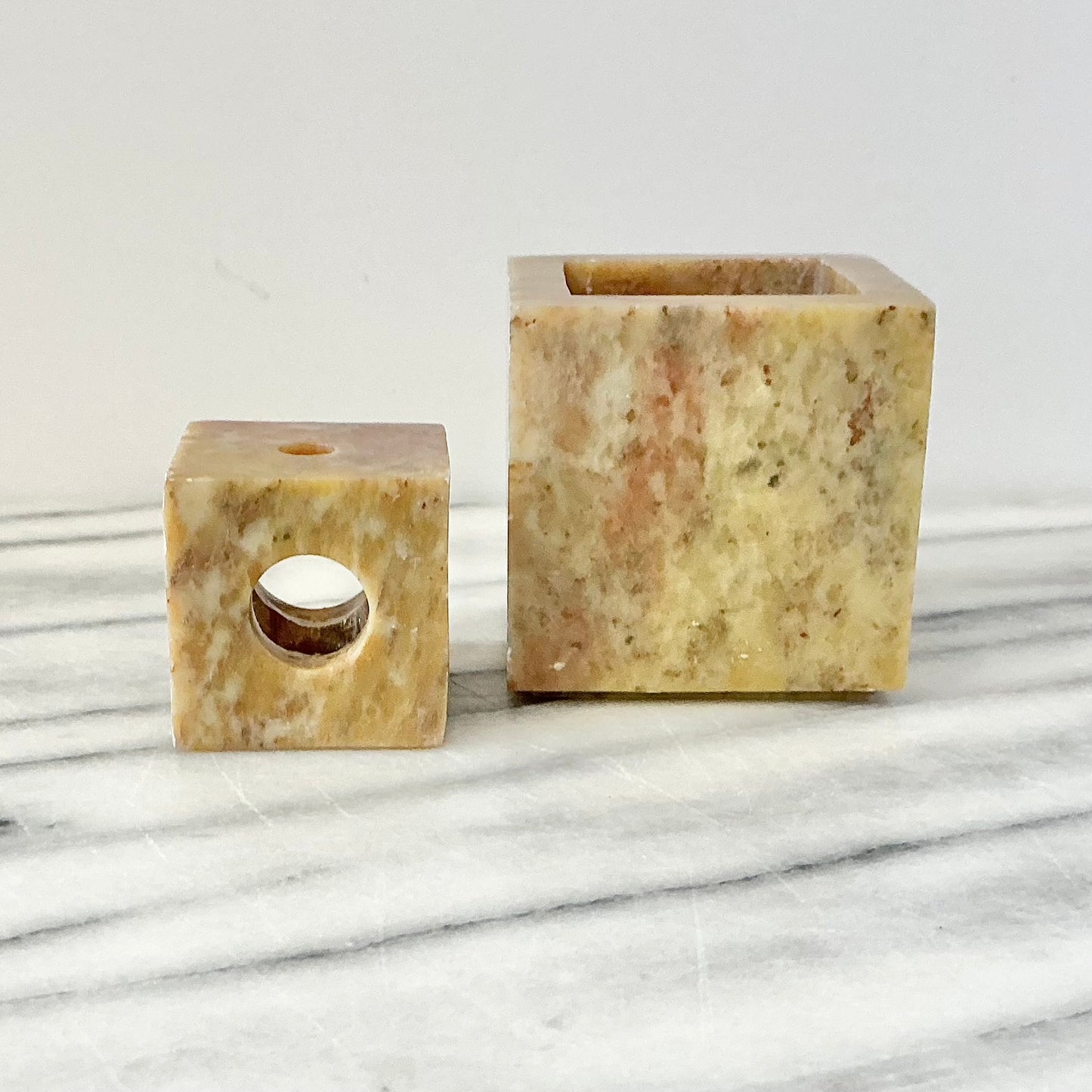 Vintage Marble Multi Sized Candle Holder