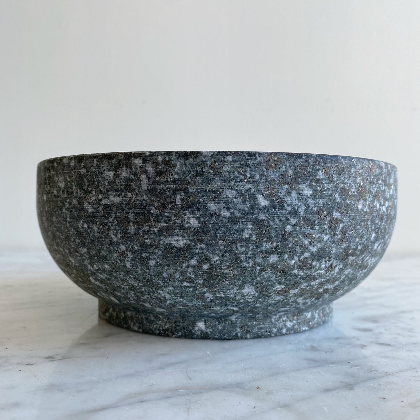 Large Turned Stone Bowl, 8”