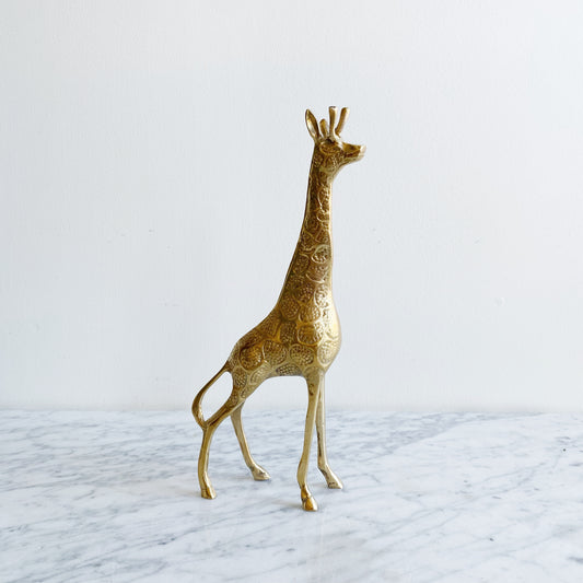 Vintage Brass Giraffe, 11”